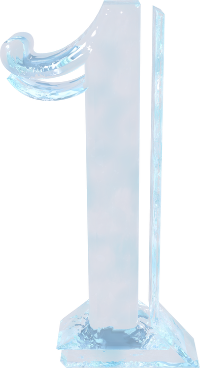 Frozen Number 1 Illustration
